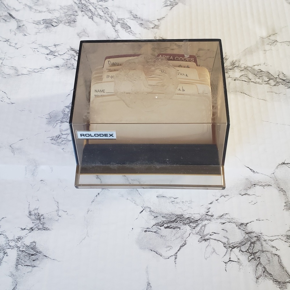 Vintage Rolodex Card File With Cards. Petite Mini. Model 5-300c.‎ Collectable...